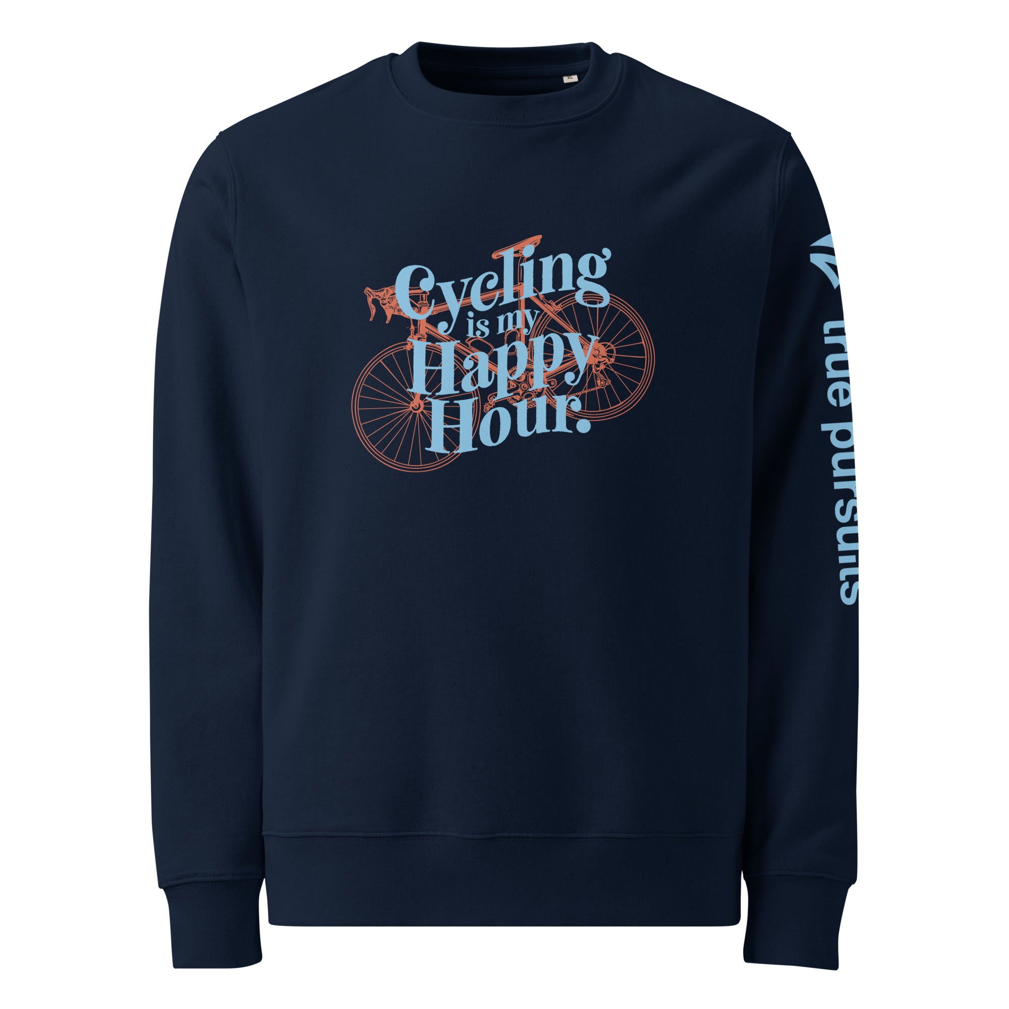 Cycling Is My Happy Hour Organic Cotton Sweatshirt