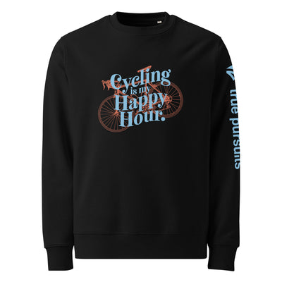 Cycling Is My Happy Hour Organic Cotton Sweatshirt