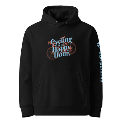 Cycling Is My Happy Hour Organic Cotton Hoodie