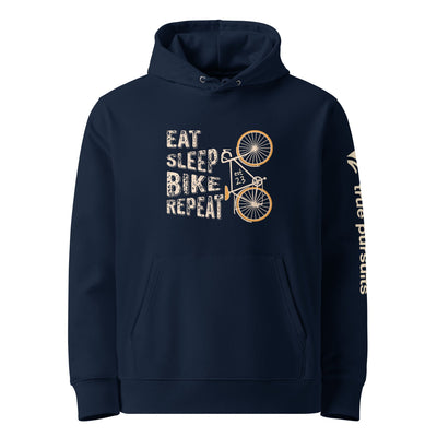 Eat, sleep, Bike, Repeat Organic Cotton Hoodie