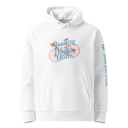 Cycling Is My Happy Hour Organic Cotton Hoodie