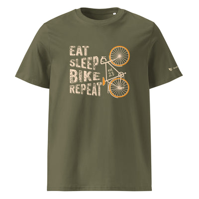 Eat, Sleep, Bike, Repeat Organic Cotton T-shirt
